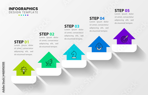 Infographic design template. Creative concept with 5 steps
