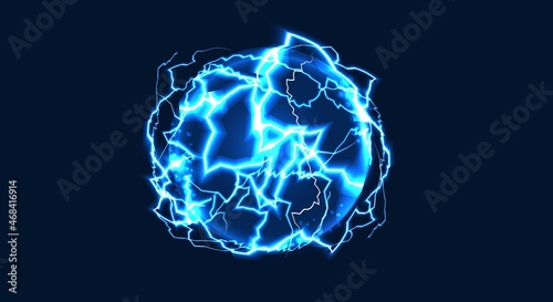 Lightning ball background. Vector
