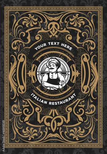 Western card with vintage style