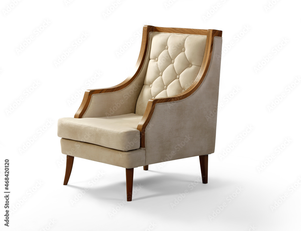 armchair isolated on a white background . corner view