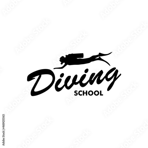 Diving Logo Design, Image, Scuba, School, Academy, Underwater, Vector