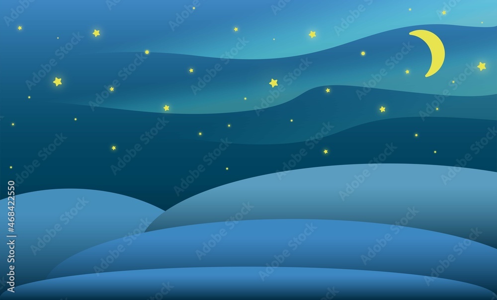 Background with northern lights, snow drifts, moon and stars that glow beautifully in the sky. Can be used for backgrounds, websites Background with northern lights, snow drifts, moon and stars that glow beautifully in the sky. Can be used for backgrounds, websites
