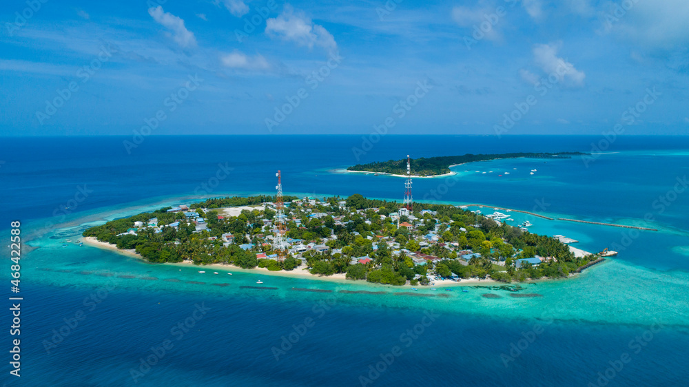 view of the island chain in Maldives
