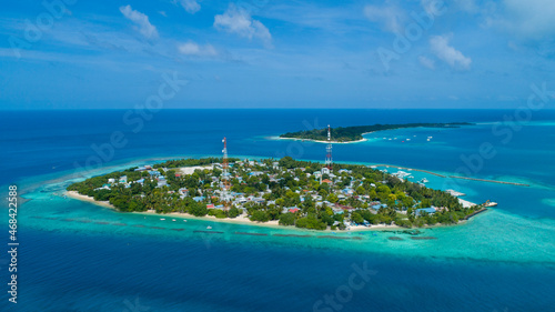view of the island chain in Maldives