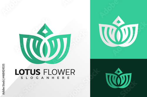 Nature lotus flower logo vector design. Abstract emblem, designs concept, logos, logotype element for template © Creative99d