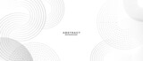 Abstract white background with black circle rings. Digital future technology concept. vector illustration.	
