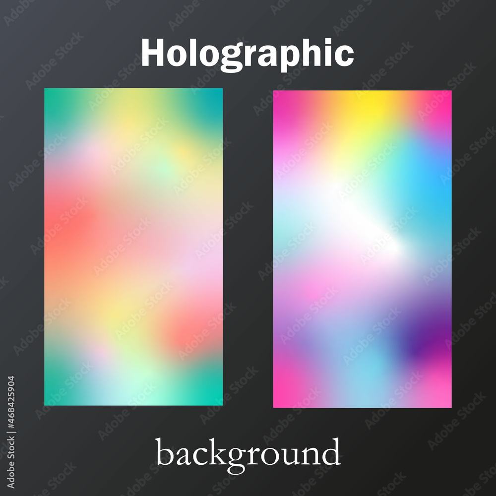 Abstract holographic cover template. Holographic background for the phone.