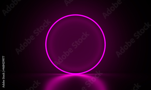3d glowing ring on a dark background