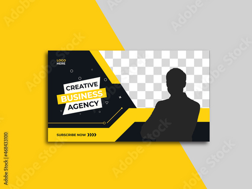 Corporate business webinar for marketing youtube thumbnail template