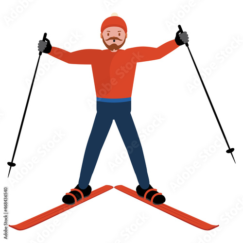 Man riding on ski