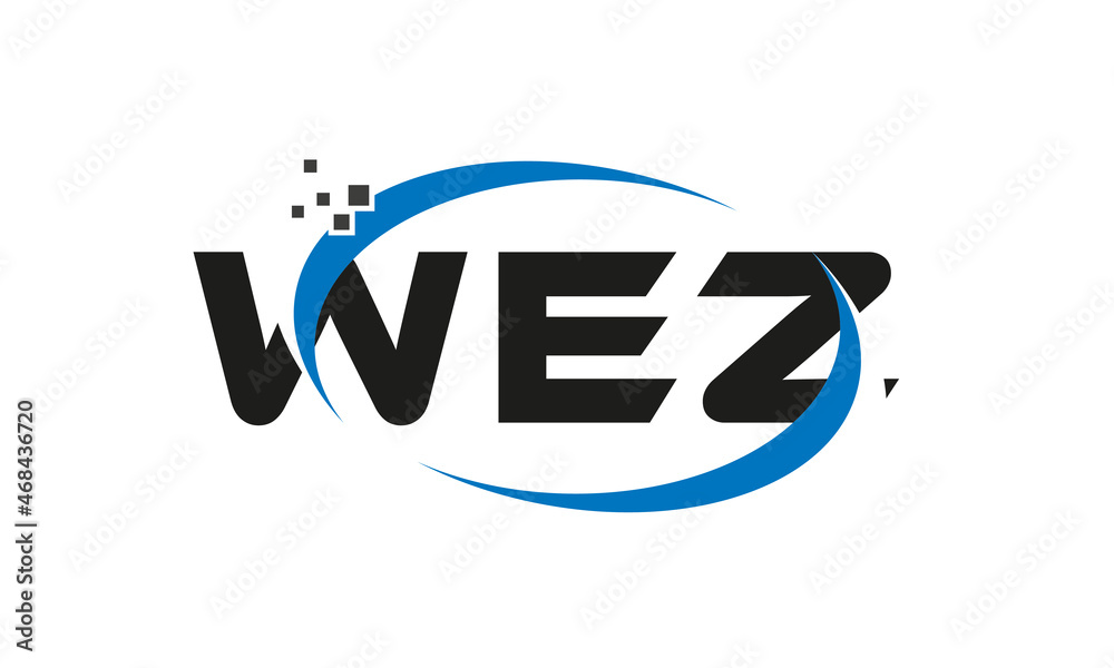 dots or points letter WEZ technology logo designs concept vector Template Element dots or points letter WEZ technology logo designs concept vector Template Element