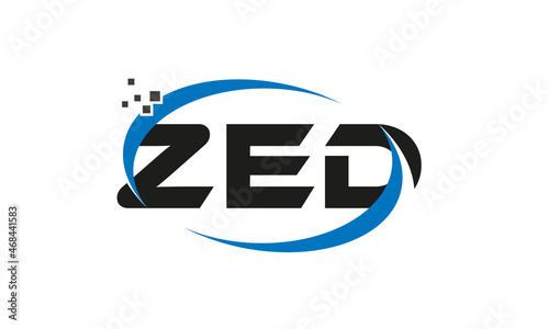 dots or points letter ZED technology logo designs concept vector Template Element photo