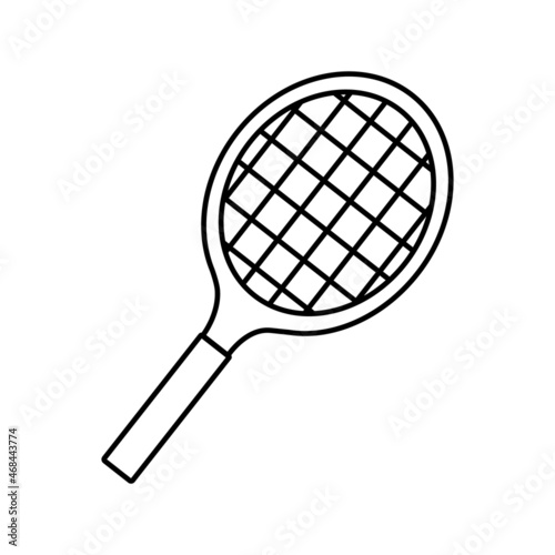 Racket tennis icon sport racket tennis isolated on white