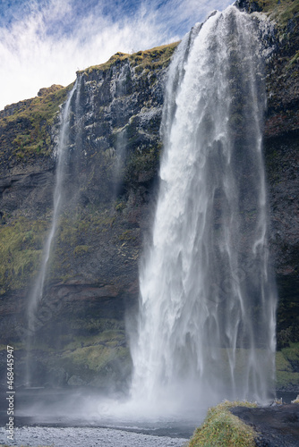 Wallpaper Mural Iceland Seljalandsfoss waterfall with icy rocks Torontodigital.ca