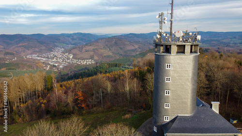 Hohe Bracht und Lennestadt Luftaufnahme photo