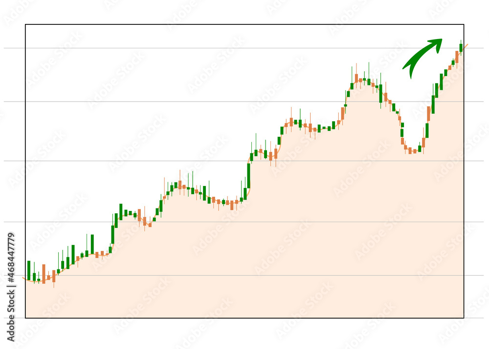 Obraz premium Business chart of currency growth, economic vector background 