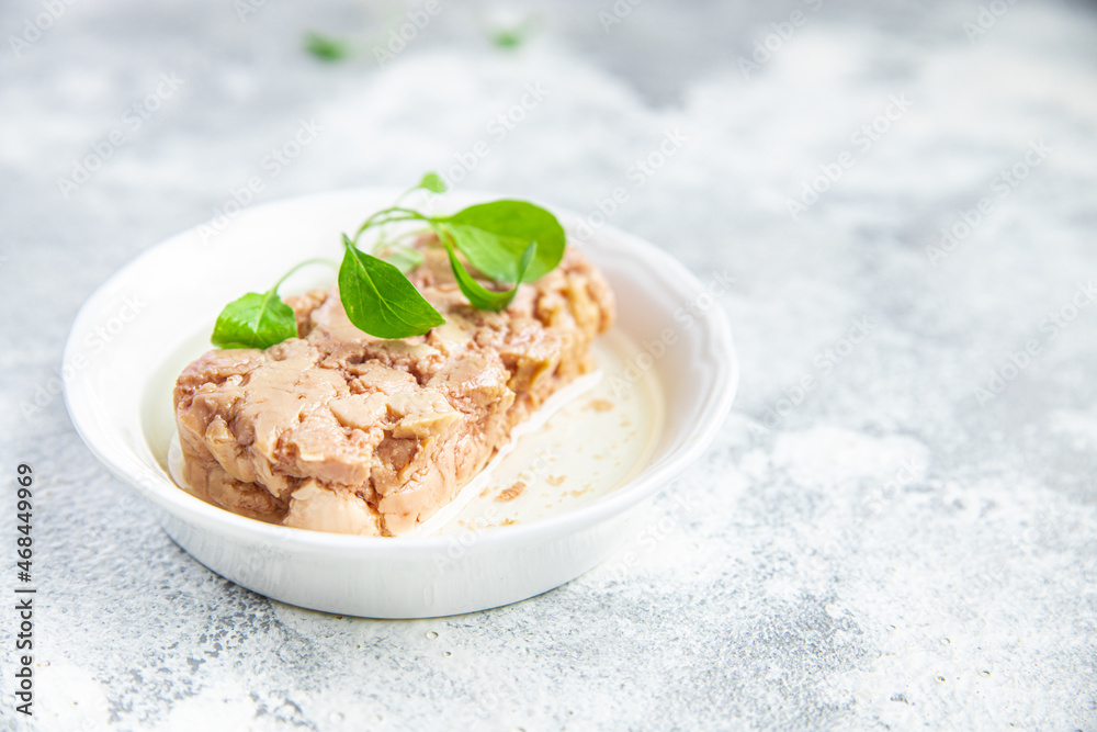 Cod liver seafood fish fat omega-3 meal snack on the table copy space food background Cod liver seafood fish fat omega-3 meal snack on the table copy space food background