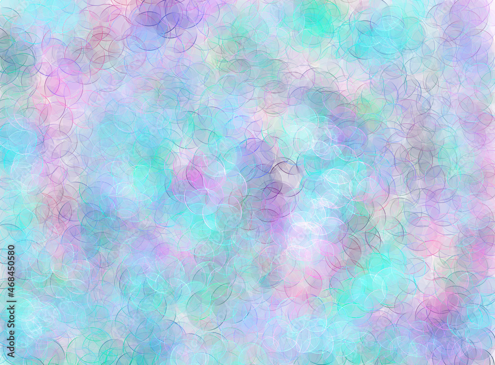 Abstract background with circles in pink and blue colors. Digital art