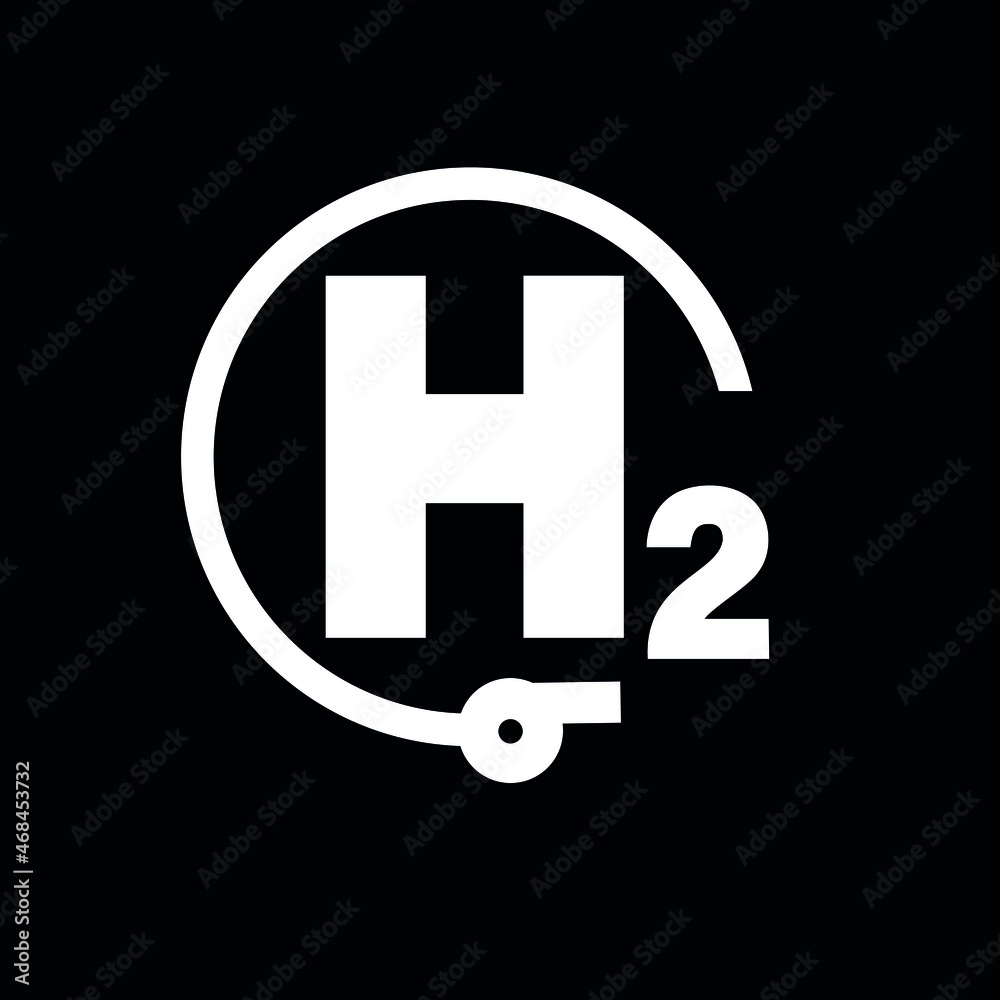 icon fuel cell refueling the car with hydrogen. hydrogen energy production. Vector icon fuel cell refueling the car with hydrogen. hydrogen energy production. Vector