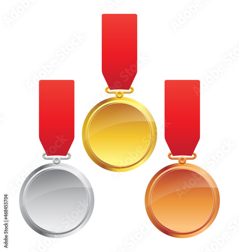 classic gold silver and bronze medals