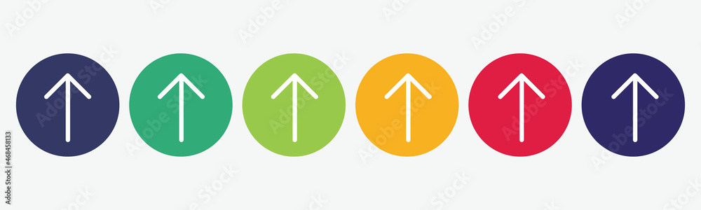 Big set with arrow up icon isolated on white background. Big set with arrow up icon isolated on white background.