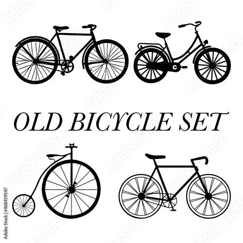 set of bicycles
