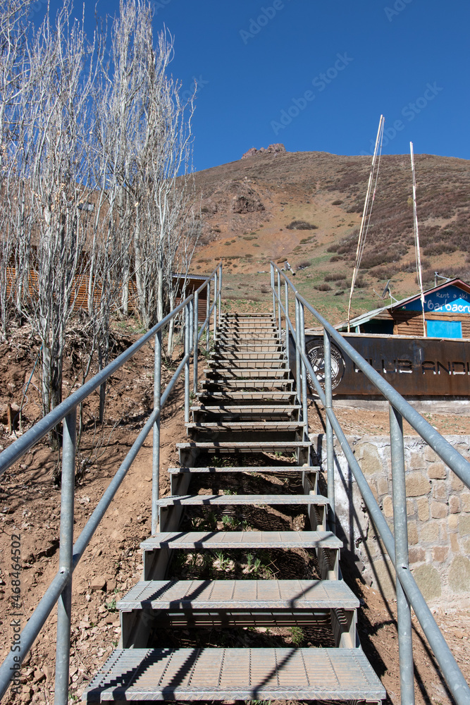 Escalera de Lagunillas, Cajón del Maipo Stock Photo Adobe Stock