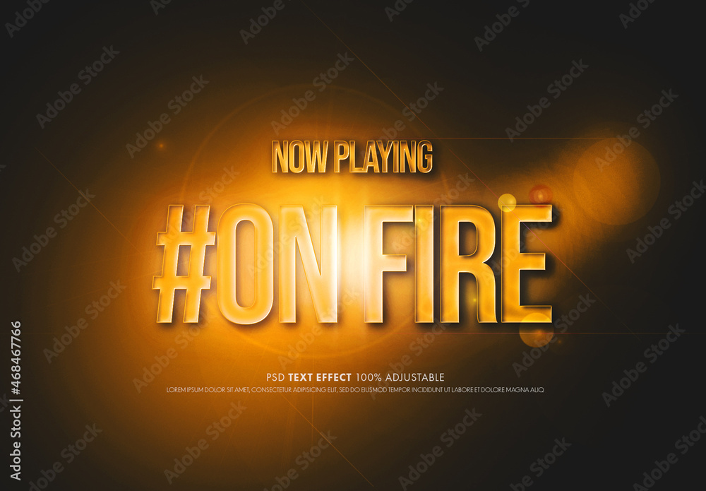 Light Flare Spotlight Text Effect Stock Template Adobe Stock