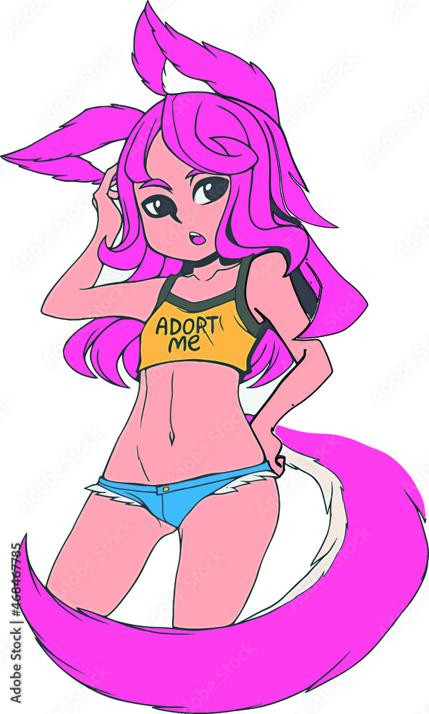 sexy cartoon bunny girl. bikini bunny girl female. Stock Vector Adobe