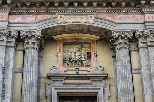 Baroque church of Sant'Alessandro in Zebedia (Chiesa di Sant'Alessandro in Zebedia) was created at the beginning of the seventeenth century as part of the adjacent Barnabite College. Milan, Italy. photo