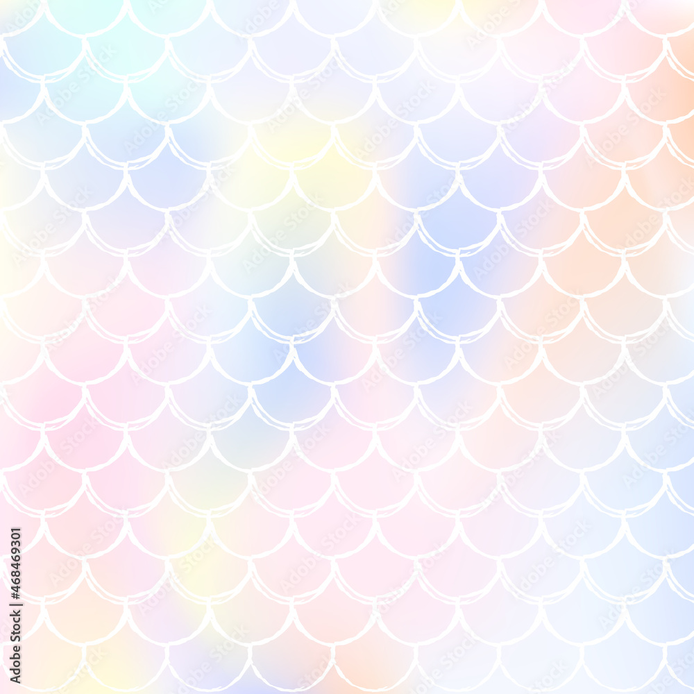 Mermaid scales background with holographic gradient. Mermaid scales background with holographic gradient.