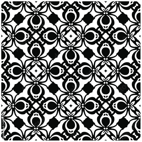 Vector geometric seamless pattern.Modern geometric background with abstract shapes.Monochromatic Repeating Patterns.Endless abstract texture.black and white image for design.