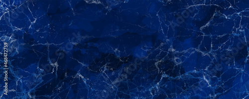 Vector watercolor texture. Blue marble. Granite. Stone. Hand drawn dark blue abstract vector illustration for background, cover, interior decor and other users. Grunge surface. Template for design.
