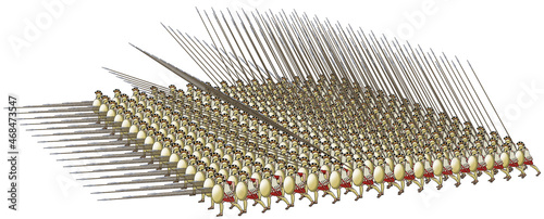 A syntagma, the basic tactical unit of the Macedonian phalanx (an evolution of the greek phalanx). The phalangites were arranged in compact rows of 16 x 16 men (256 men).