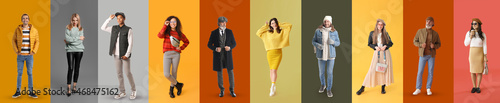 Group of stylish people in ...