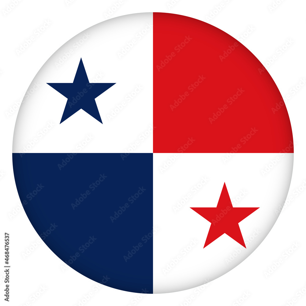 Glass light ball with flag of Panama. Round sphere, template icon. National symbol. Glossy realistic ball, 3D abstract vector illustration highlighted on a white background. Big bubble. Glass light ball with flag of Panama. Round sphere, template icon. National symbol. Glossy realistic ball, 3D abstract vector illustration highlighted on a white background. Big bubble.