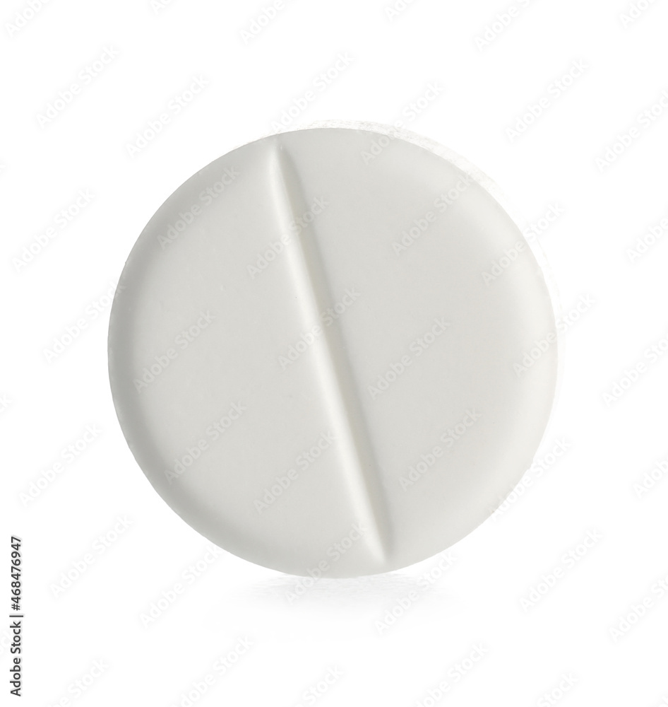 Vitamin K pill isolated on white background Vitamin K pill isolated on white background