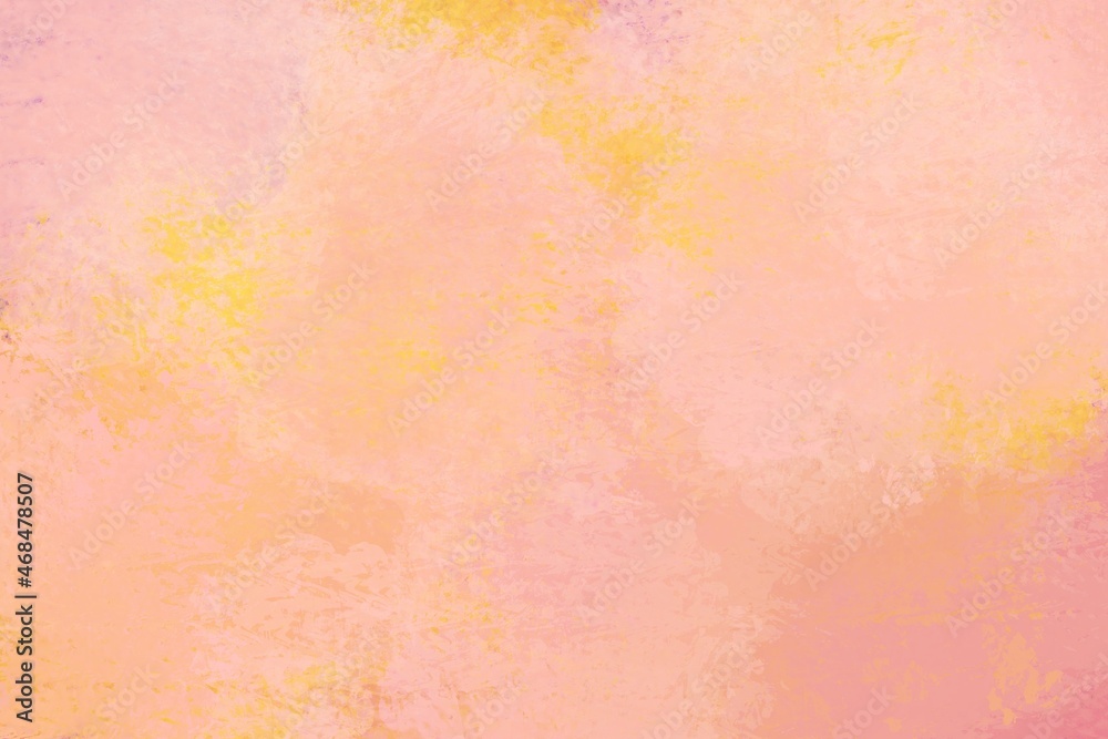 abstract peachy watercolor background, acrylic tender wallpaper with paint strokes and smears, light orange  grunge backdrop, powder pink and yellow pastel art