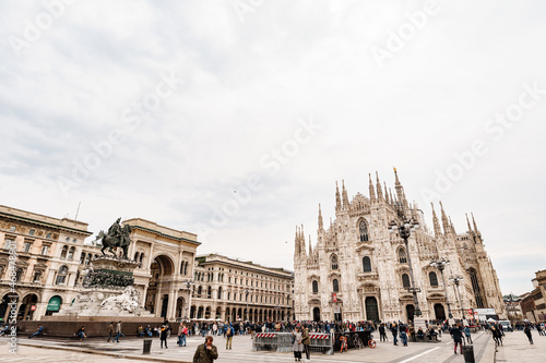 View of the Duomo square. Italy, Milan