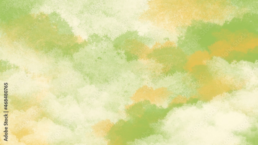Abstract background painting art with green, white and light brown paint brush for thanksgiving poster, banner, website, card background