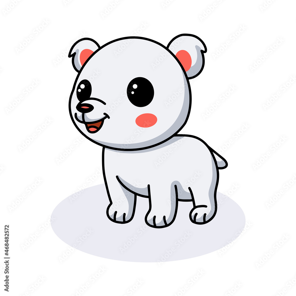 Fototapeta premium Cute little polar bear cartoon