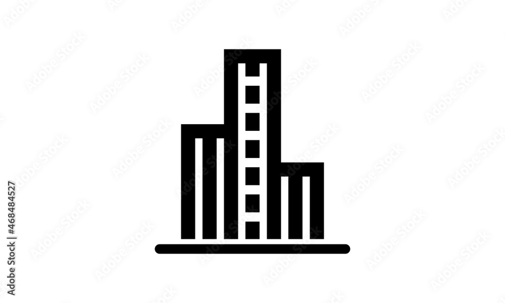 apartment simple building logo vector