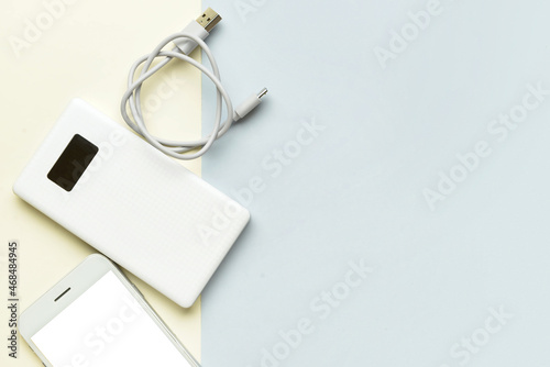 Modern power bank and mobil...