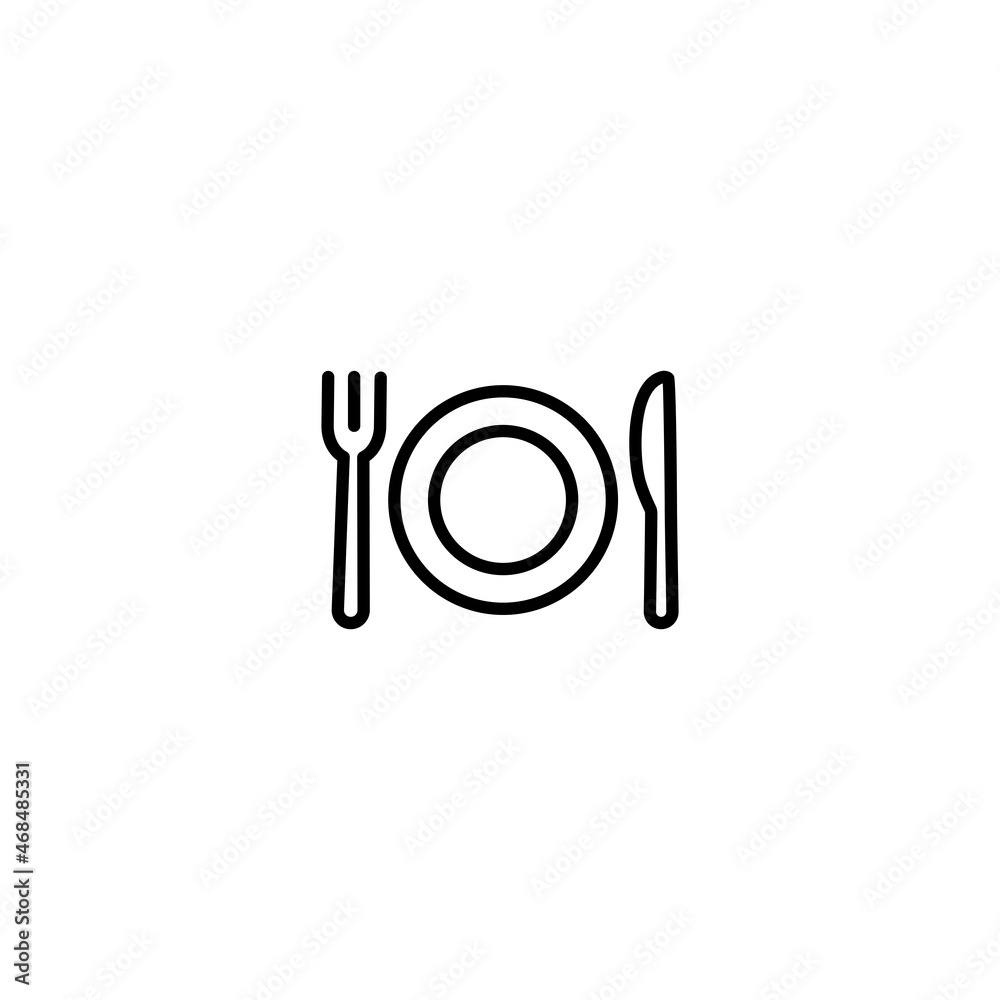 dish, fork, knife icon, Restaurant sign vector dish, fork, knife icon, Restaurant sign vector