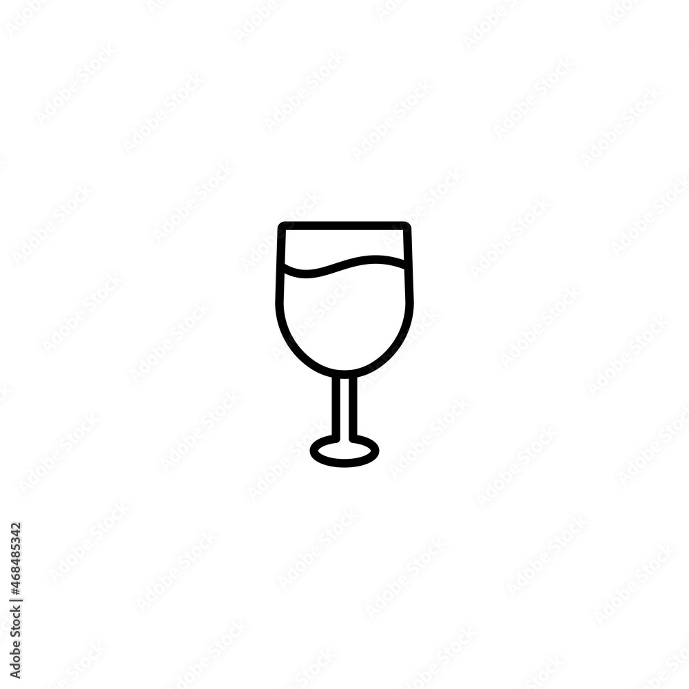 cocktail icon, glass icon vector