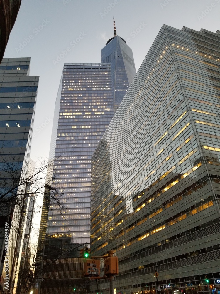 Fototapeta premium city, architecture, building, skyscraper, urban, buildings, sky, downtown, glass, tower, skyline, business, office, new york, london, manhattan, reflection, cityscape, new york city, high, boston, sky