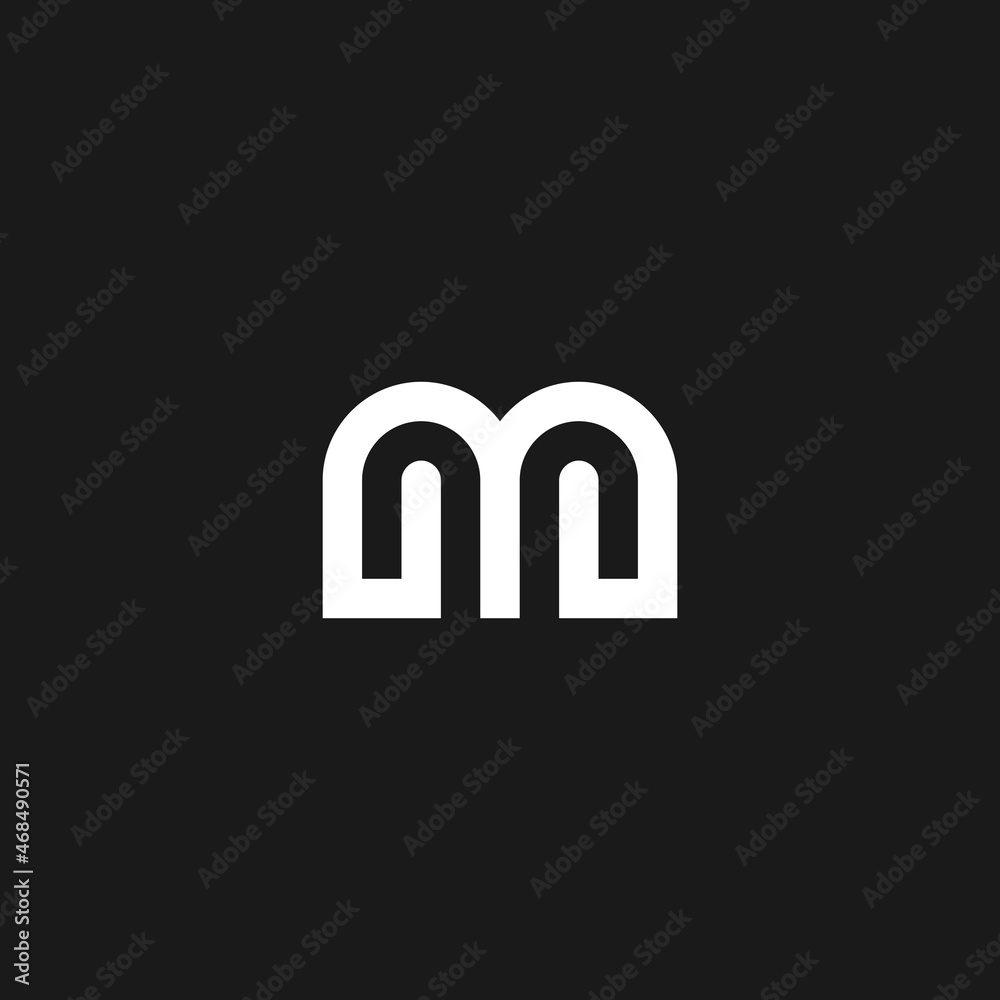 Monogram letter MB geometric logo concept