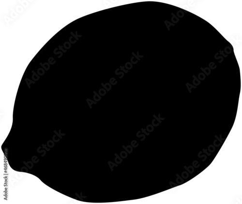 シンプルなレモンのシルエット