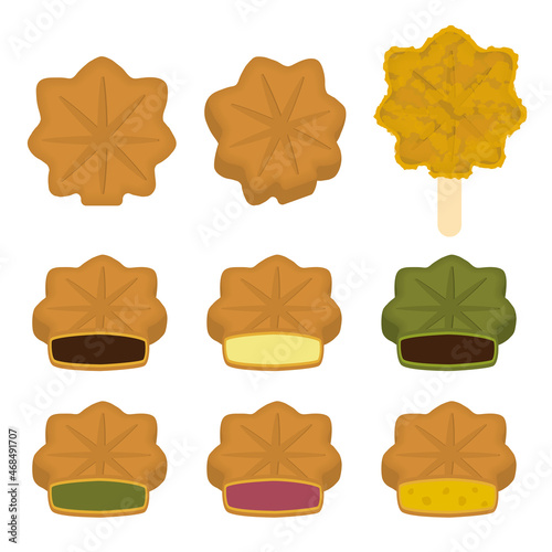 もみじ饅頭のイラスト