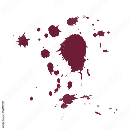 abstract red bloods splatter art vector illustration white background